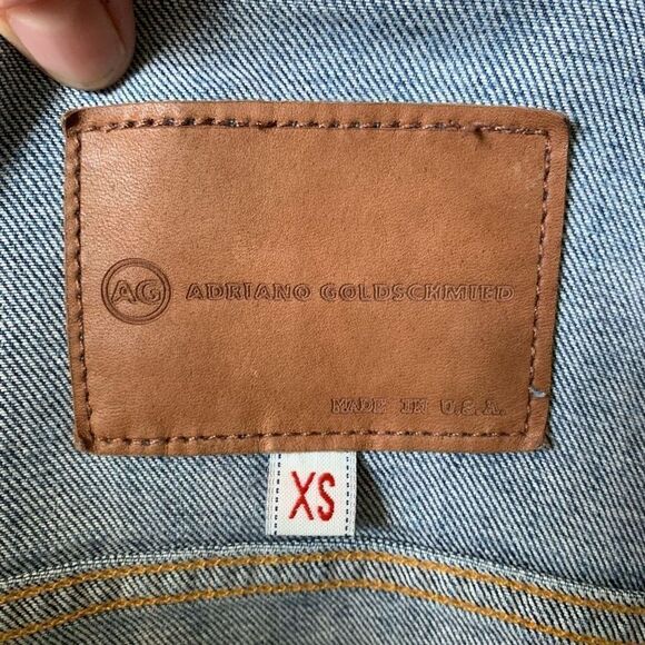 AG Adriano Goldshmeid distressed vintage XS denim normcore jacket - Picture 5 of 7